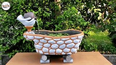 自制水陆景观鱼缸,在家自制一个景观鱼缸