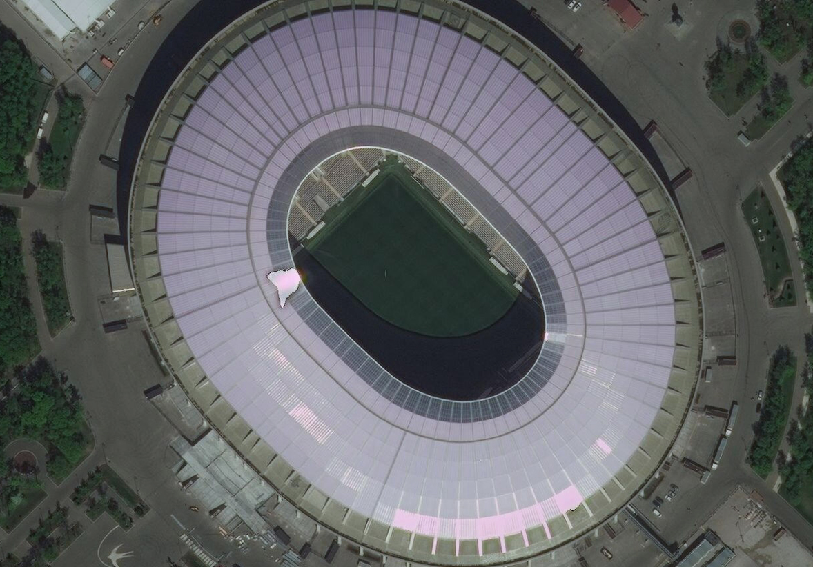 卫星航拍欧洲足球场,卫星地图看欧洲杯