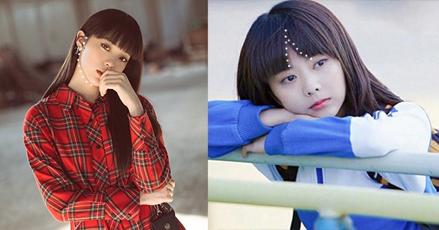 适合圆脸刘海发型女2021流行发型,2020年最流行中短的刘海