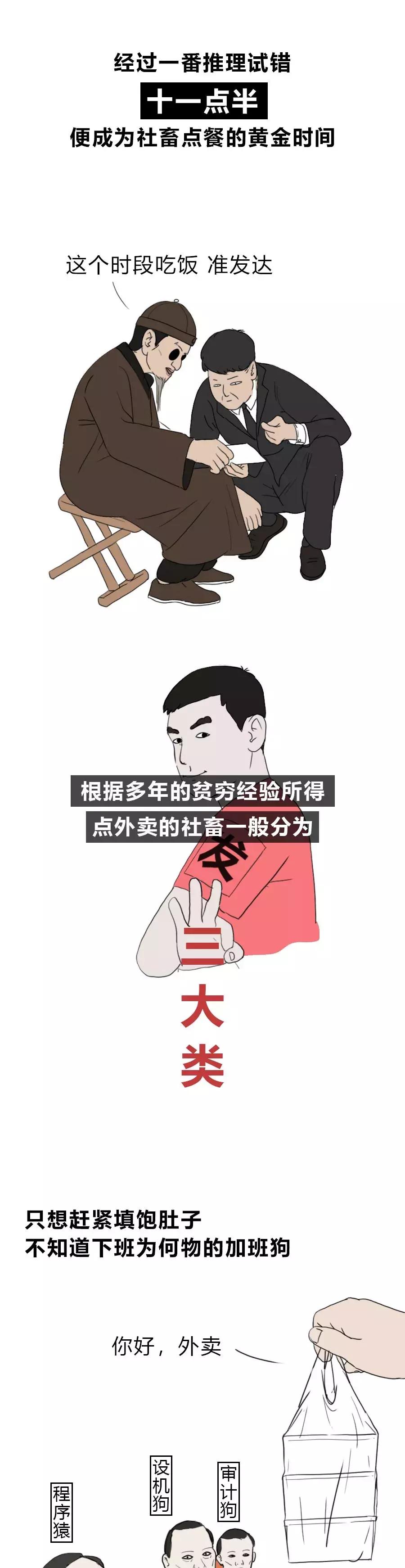 关于外卖小哥的漫画,深夜外卖漫画