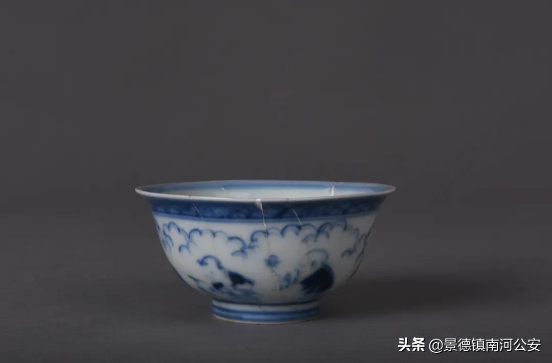 御窑厂出土永乐宣德青花瓷器,明代青花婴戏纹