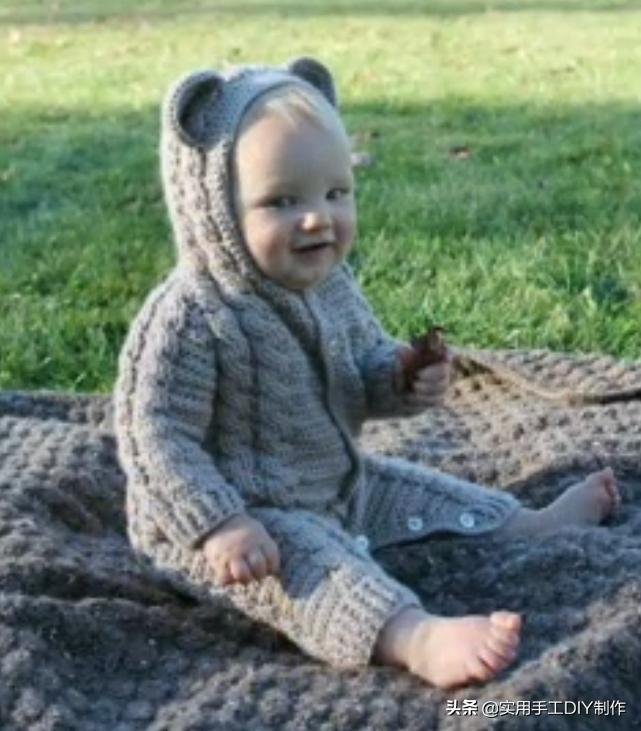 叶子针织宝宝连体衣裤教程 (连体婴儿裤子针织教程)