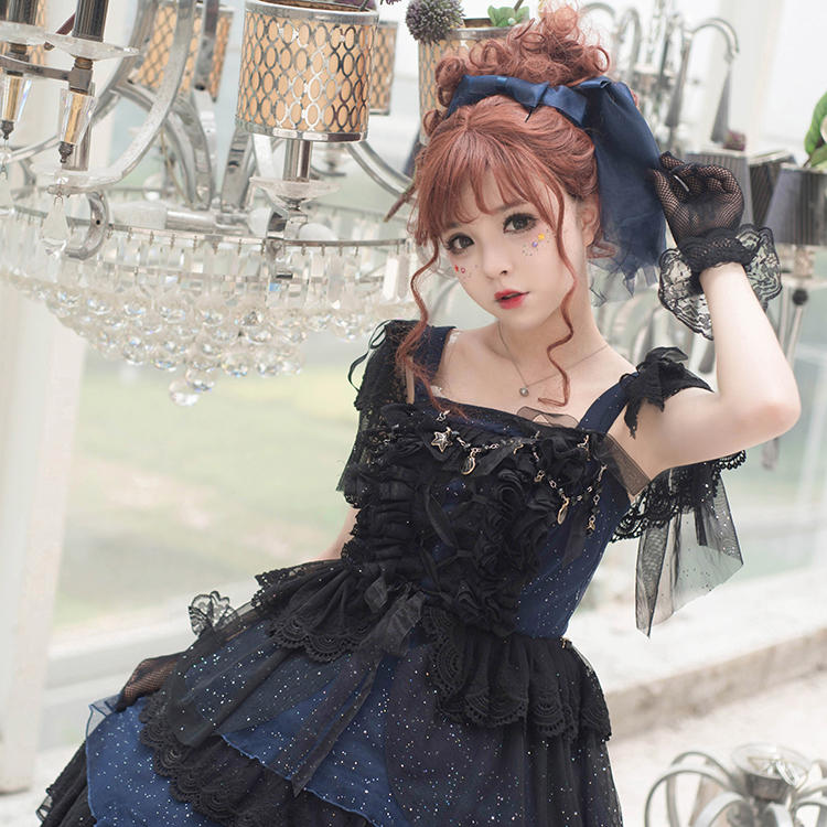 会发光的星空裙子,炫彩星空裙子