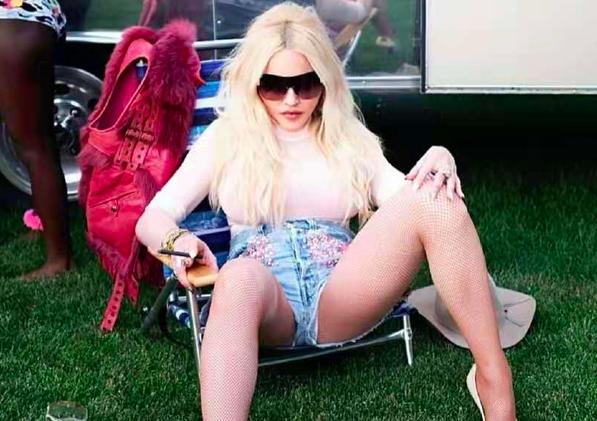 麦当娜最新秀身材照片,62岁麦当娜高调现身街头