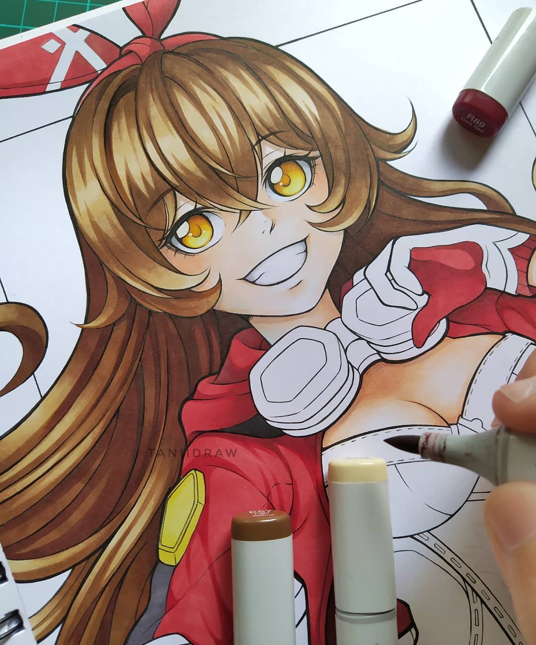 动漫60色马克笔画可爱动漫人物,touchmark马克笔手绘动漫