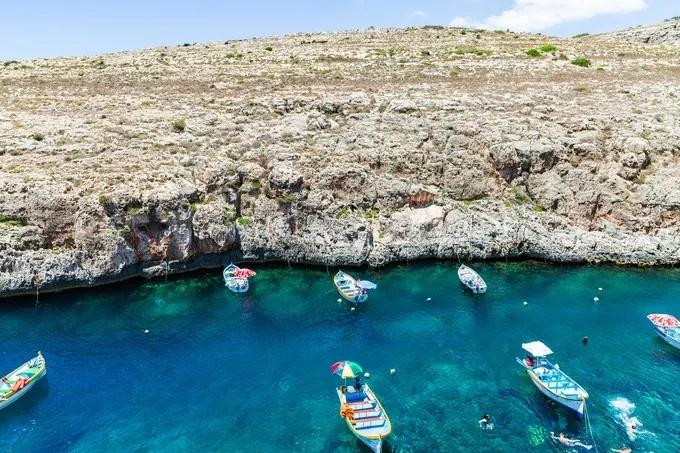 马耳他地中海迷人蓝色海水,地中海明珠马耳他视频