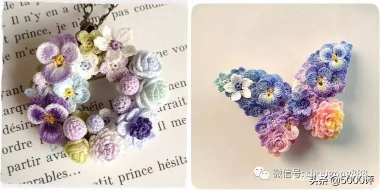毛线钩精致的饰品,毛线钩织成品小玩意