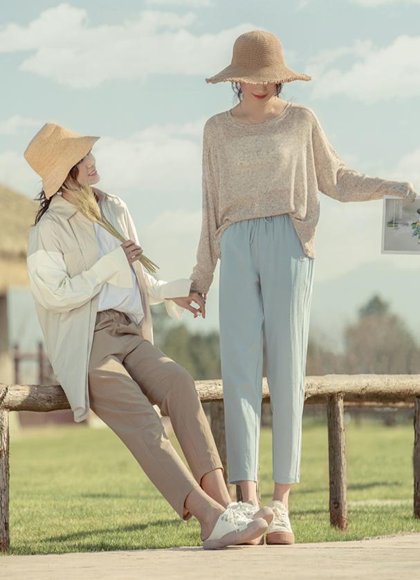 超凉爽的裤子显瘦又百搭,初夏穿搭显瘦中性风裤子