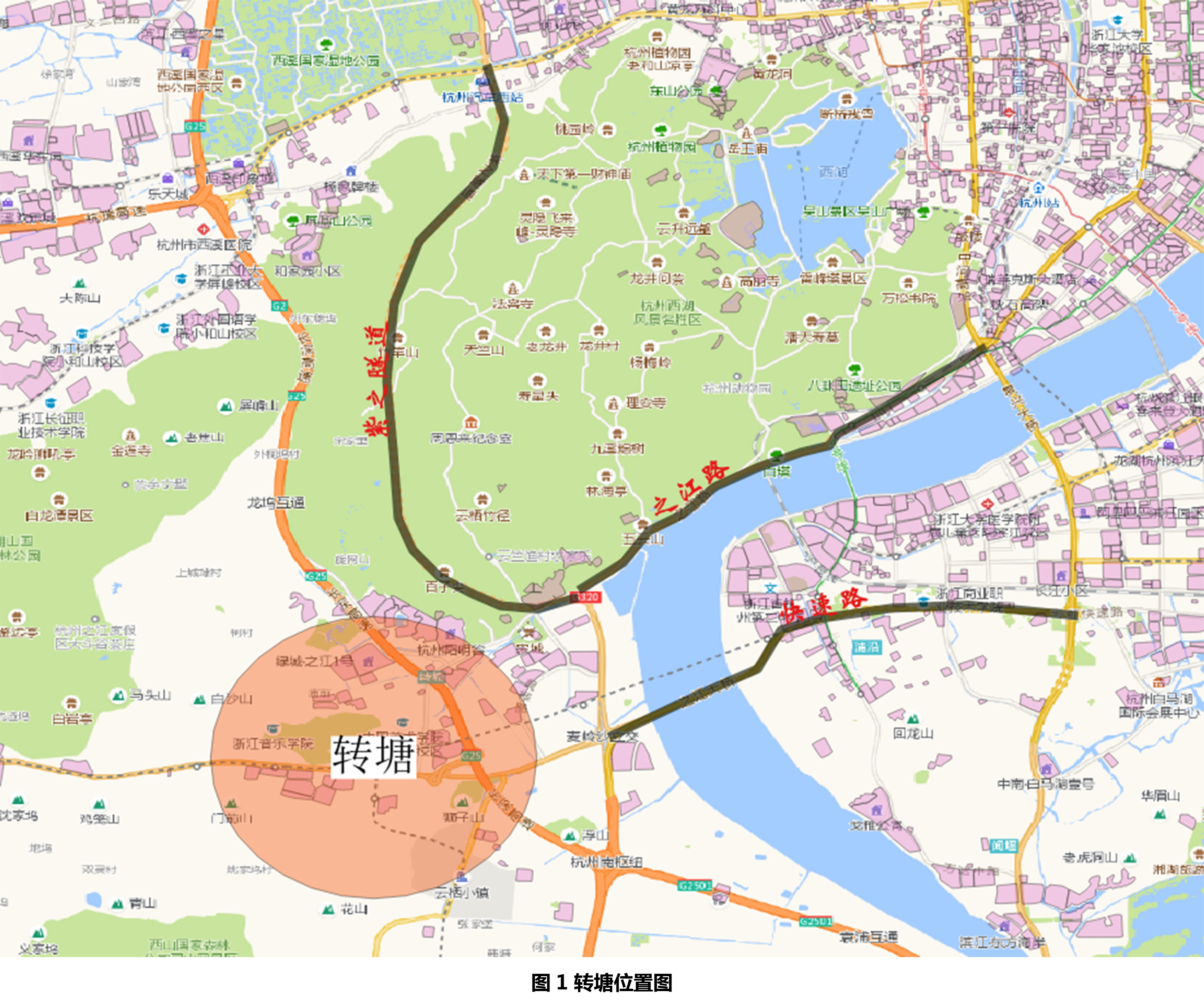 杭州转塘三区地图,杭州市转塘街道地图