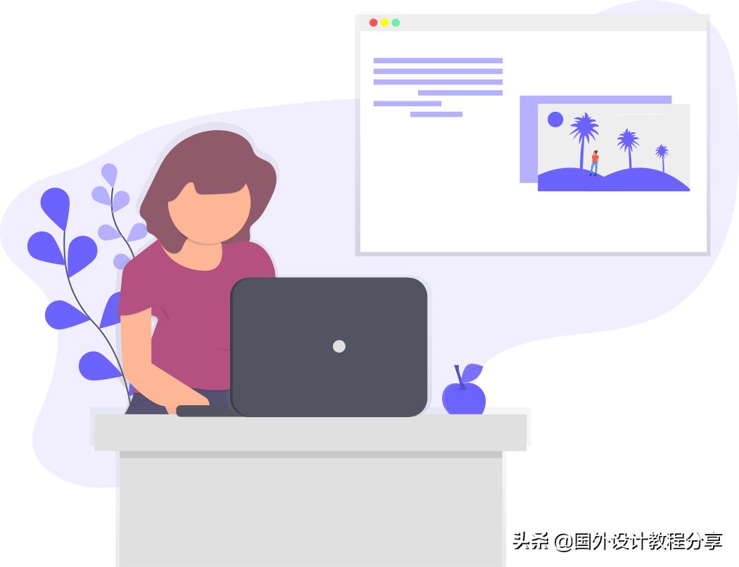 扁平矢量插画色彩教程,扁平矢量家具插画