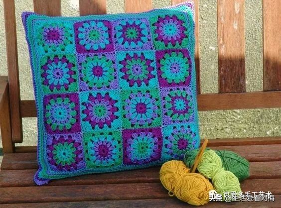 独一无二的抱枕套钩织教程,枕头套毛线钩织教程视频