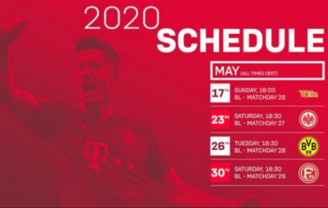 德甲正式执行5人规则荷乙前两名上诉遭驳拜仁公布未来4战比赛时间