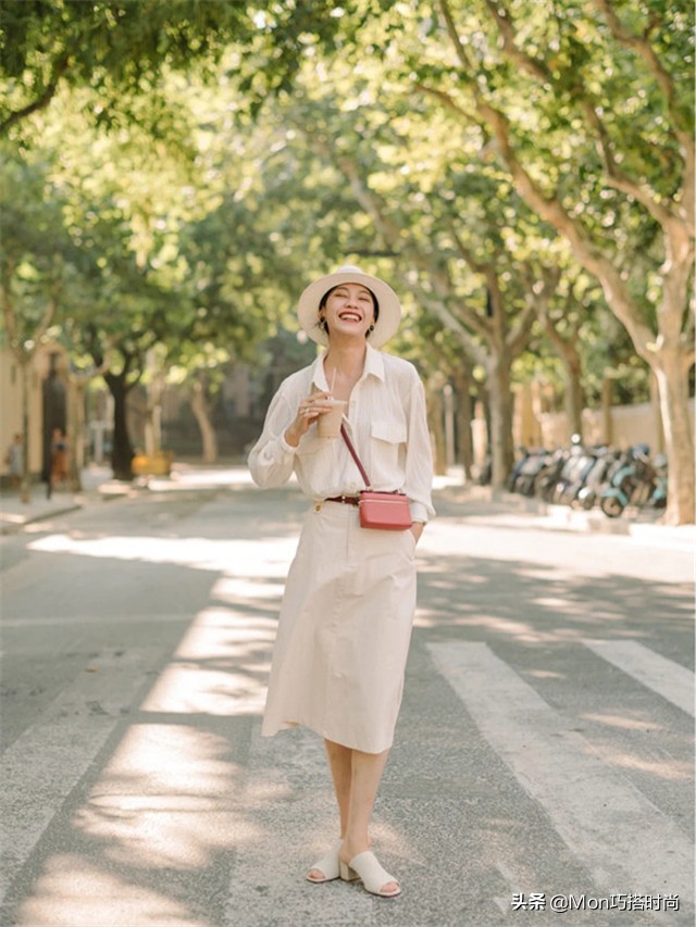 微胖女孩该如何穿?夏日必备一条“A字长裙”,遮肉显高它都擅长