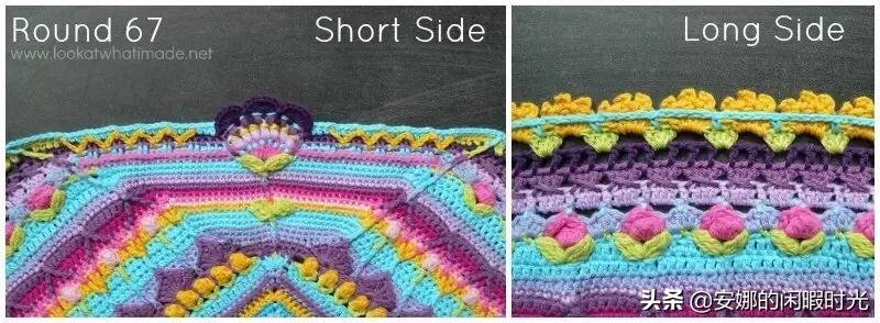曼陀罗毯子编织教程,苏菲花园曼陀罗毯子钩法高清图解