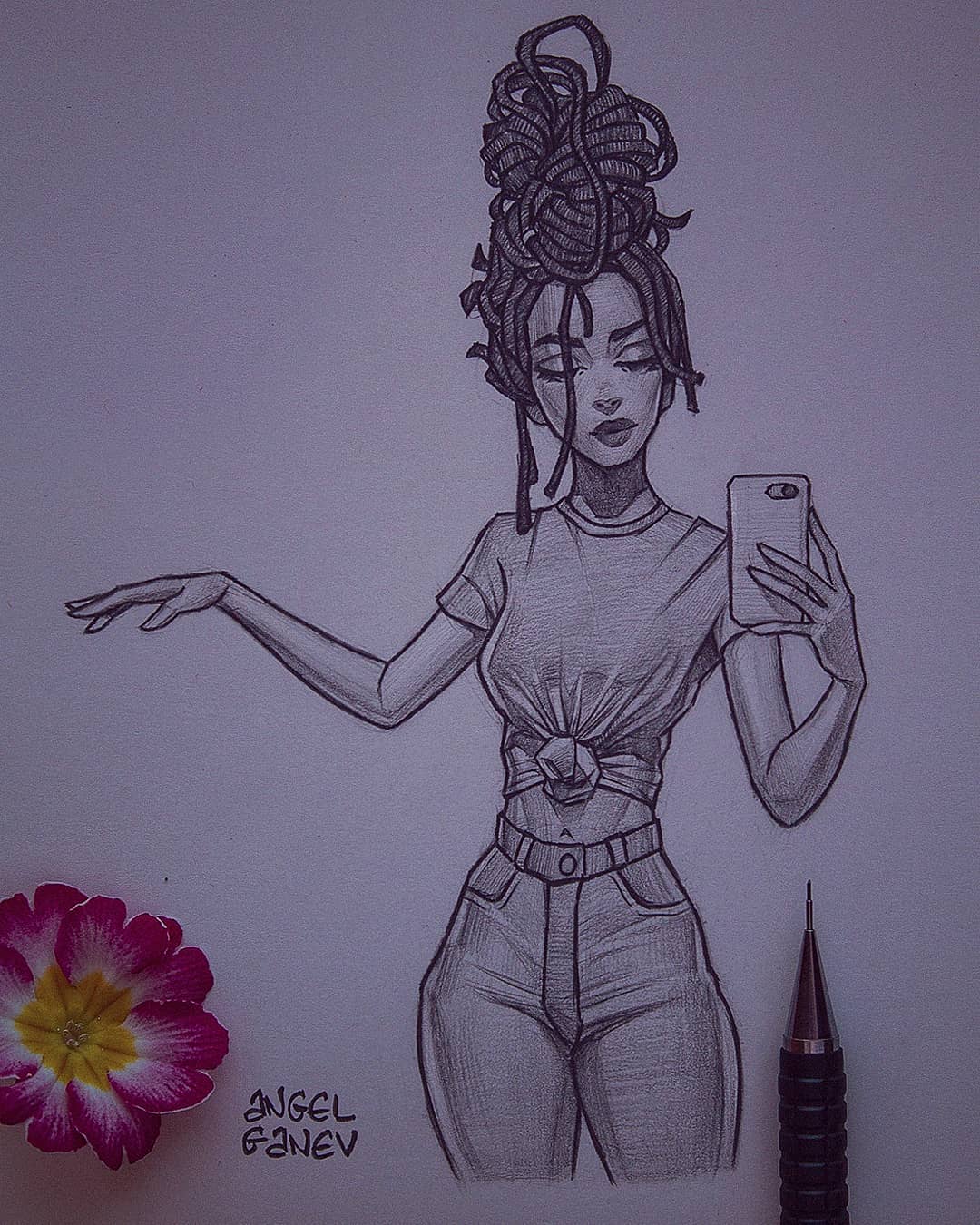 自动铅笔画人物,自动铅笔手绘人物