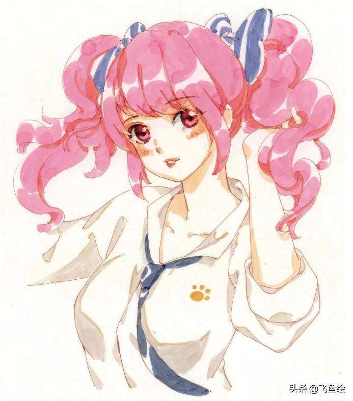 画画动漫人物马克笔手绘教程古风,马克笔手绘动漫人物画法步骤线稿