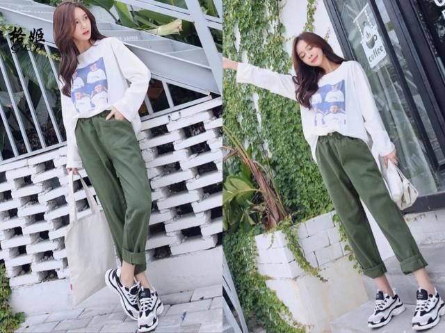 2023潮款哈伦裤配什么上衣好看,哈伦裤的潮流穿搭鞋子