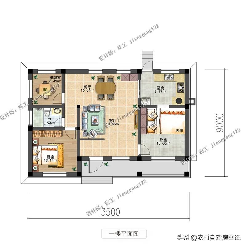 农村带土炕一层别墅大全,北方二层带火炕农村小别墅