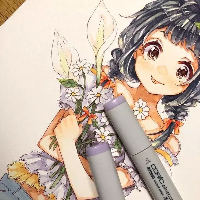 马克笔手绘画动漫,马克笔手绘动漫临摹素材