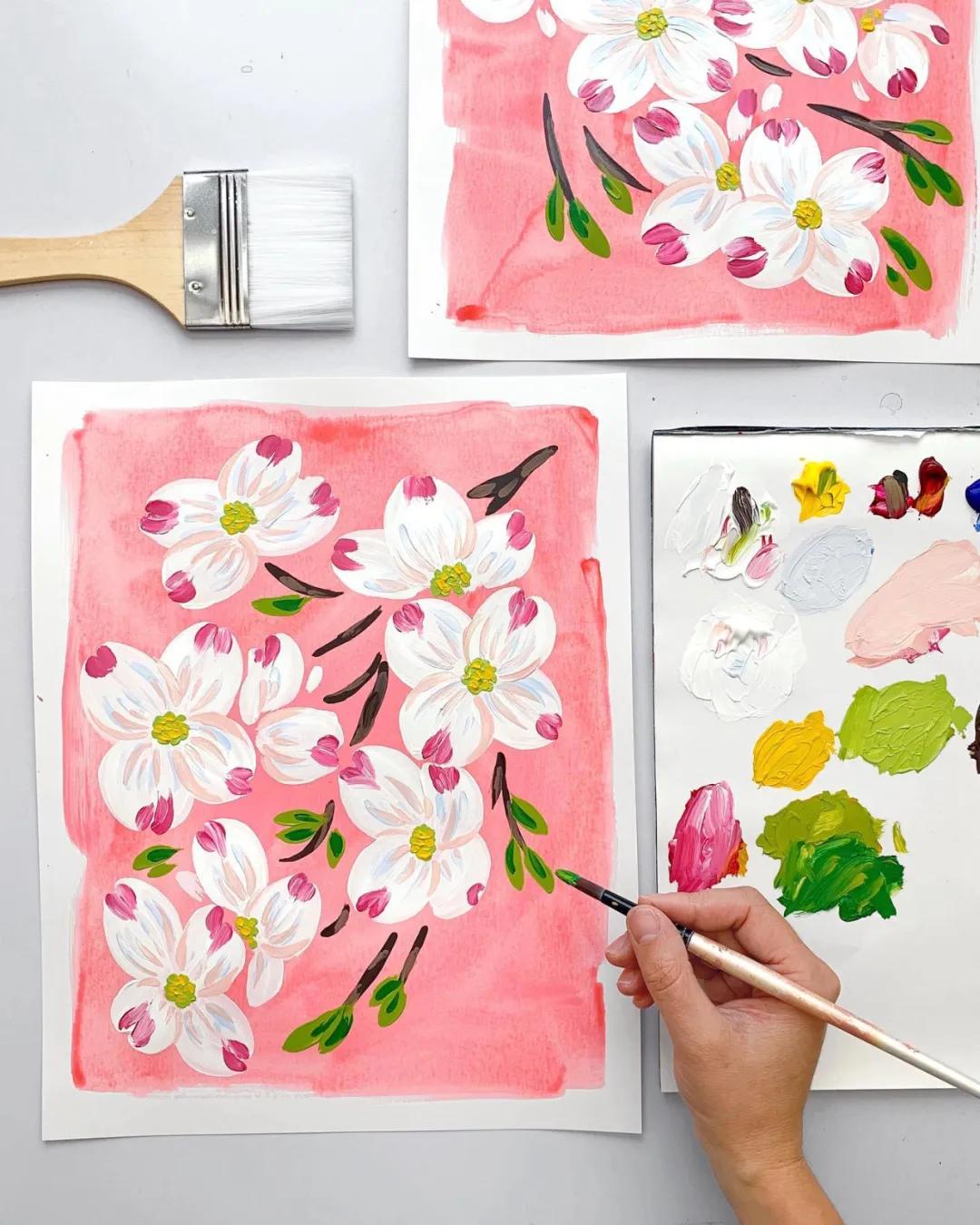 美术创意画幼儿丙烯平涂画,丙烯平涂的正确方法图解