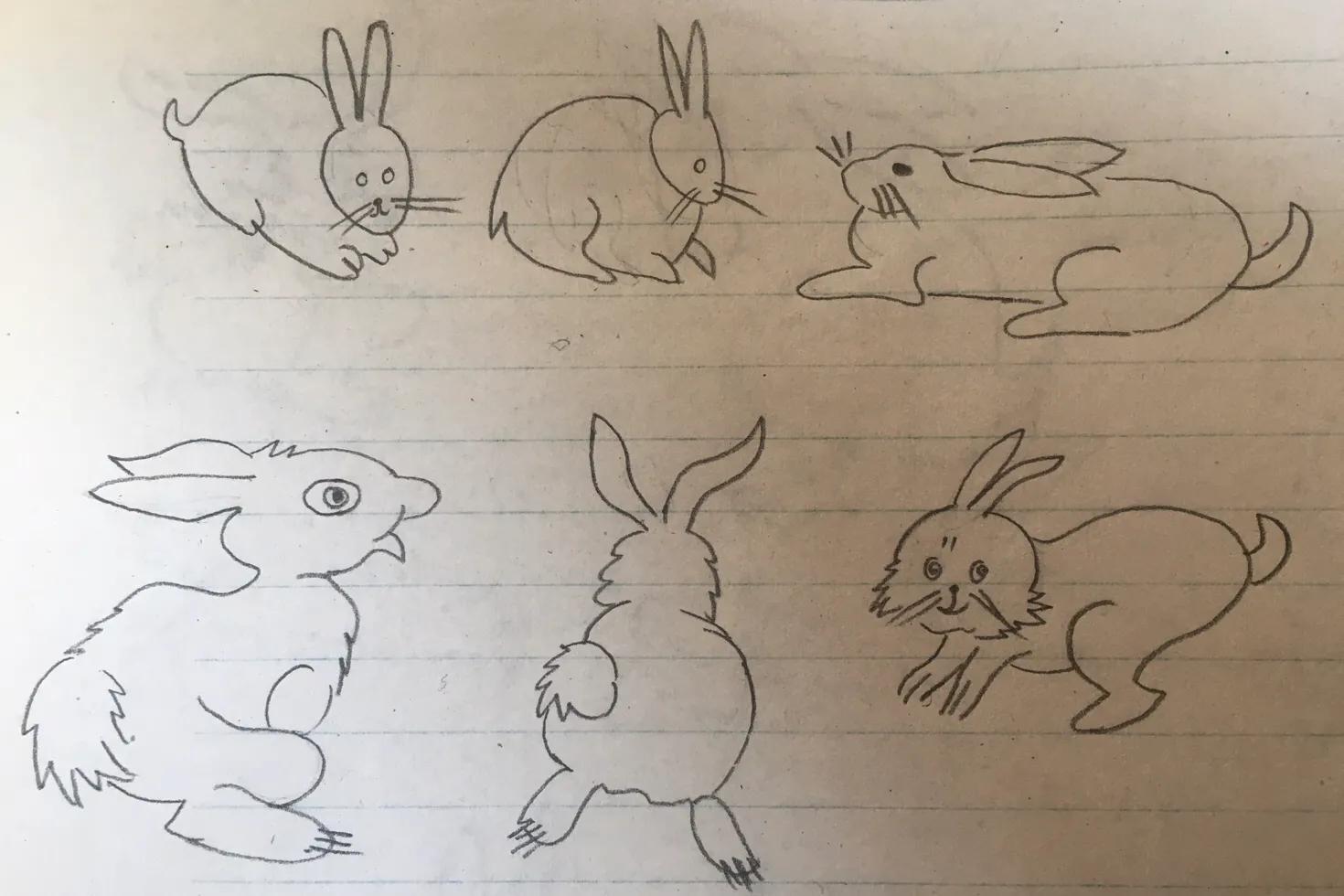 小兔子简笔画公主,小兔子简笔画涂色