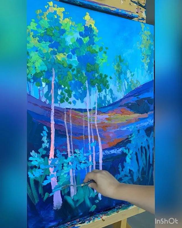 一千元颜料画画,画画颜料全套捡漏