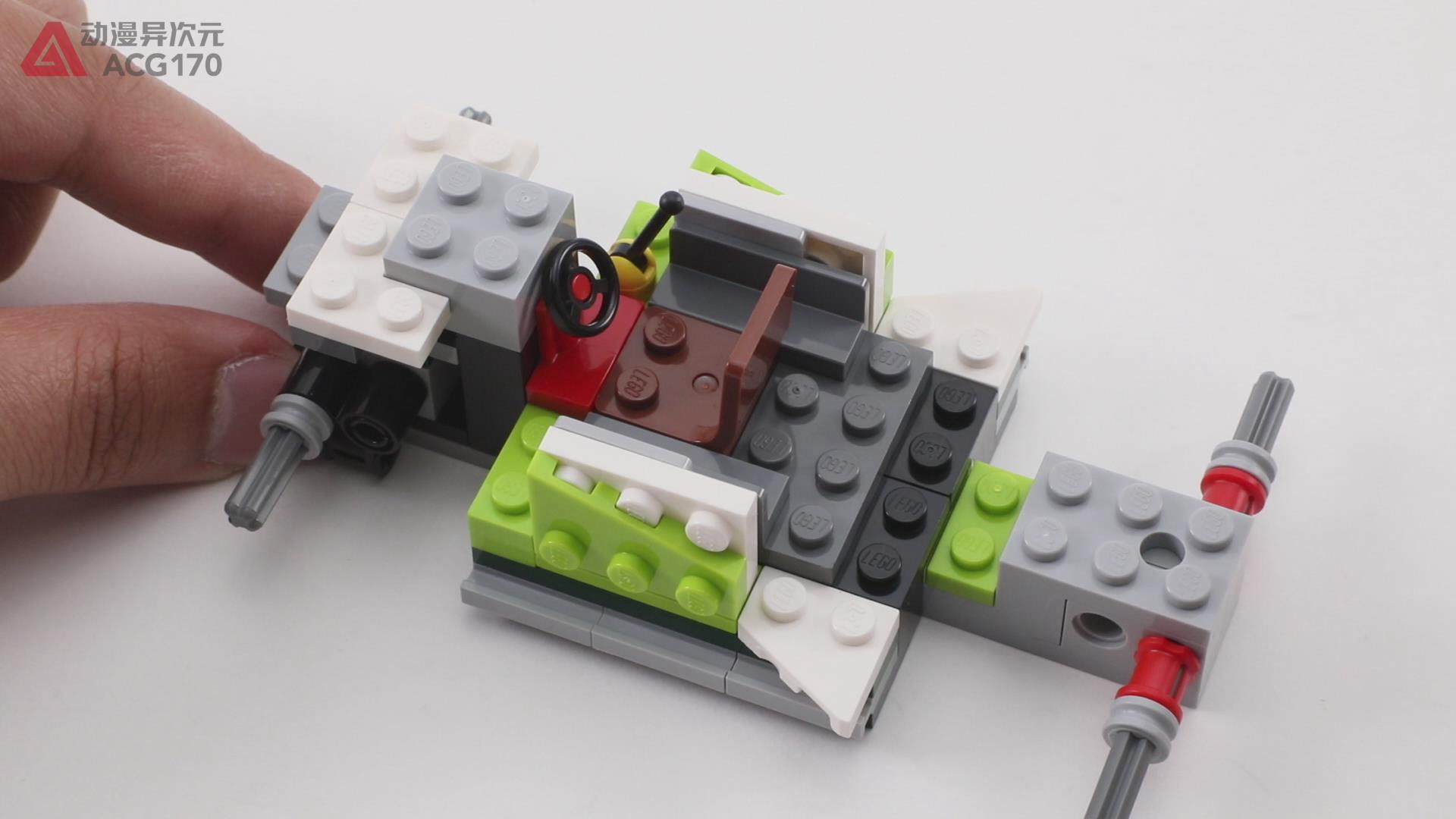 乐高积木简单的飞车,乐高积木火箭变形