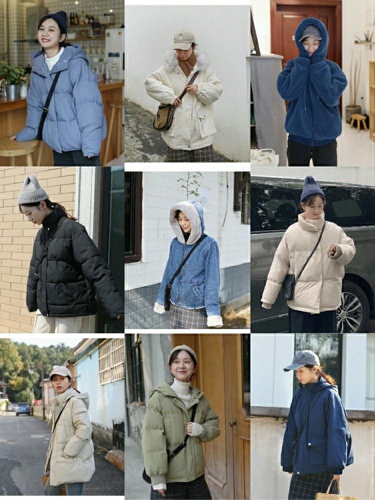 爆款女装薄款棉服,小众女款棉服