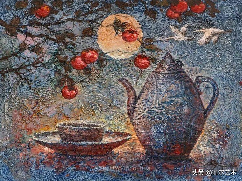 韩国画家朱世柱的作品非常出色，温暖、音乐和神秘