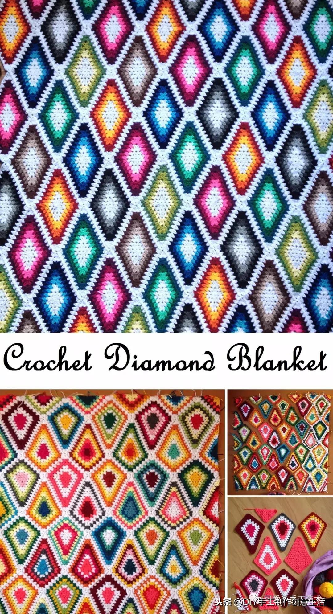 钩拼接毛毯教程,钩拼接毛毯的编织视频