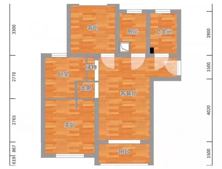 深圳装修｜布吉慢城74平方两厅三居北欧风格