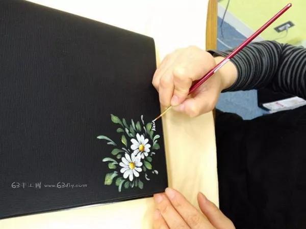 油画风小雏菊手绘茶具,手绘小雏菊整套茶具