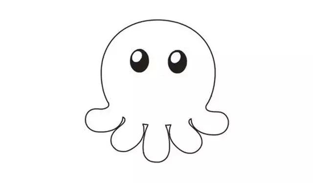 大王乌贼vs巨型章鱼简笔画,简笔画小章鱼的画法