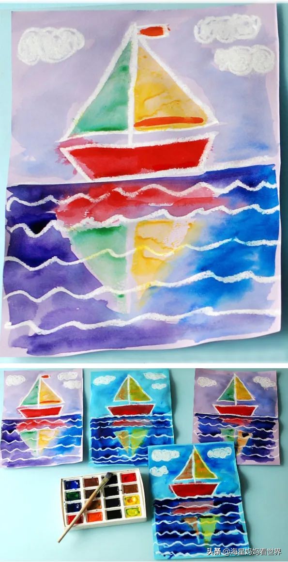 蜡笔油画棒画法,超简单的油画蜡笔素材教程