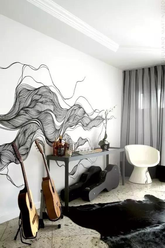 自己在家画墙绘零基础,简单又好看的小墙绘