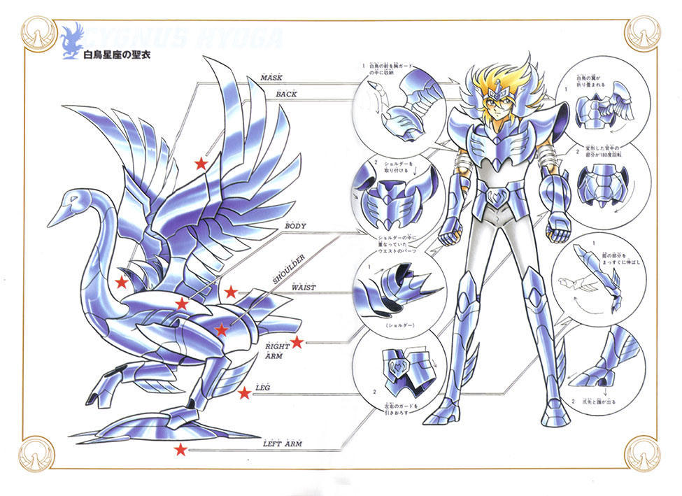 车田正美两种风格圣衣,车田正美初代青铜圣衣