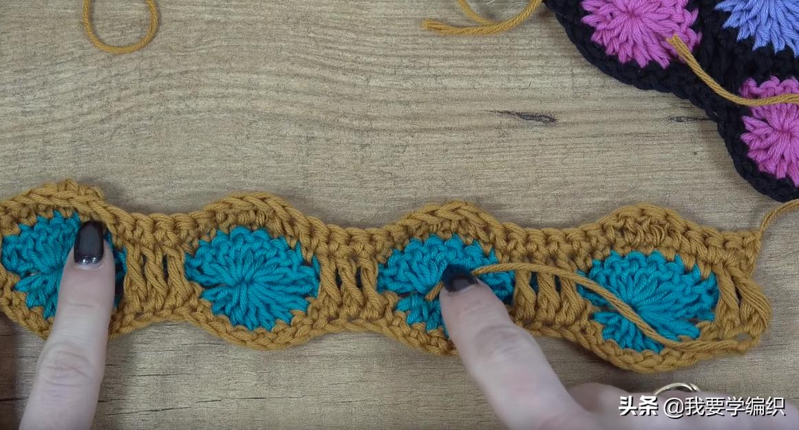 高雅钩针花朵100款图解,漂亮的钩针配色花样太美建议珍藏