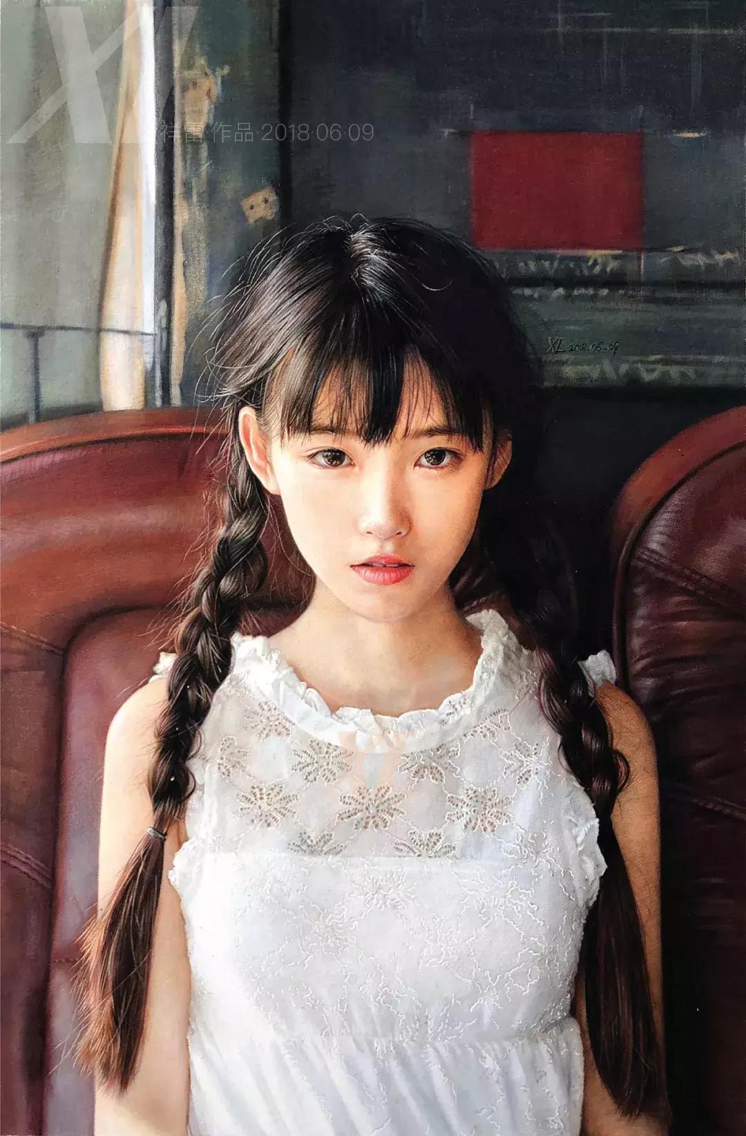 写实彩铅画,超好看素描画迪丽热巴