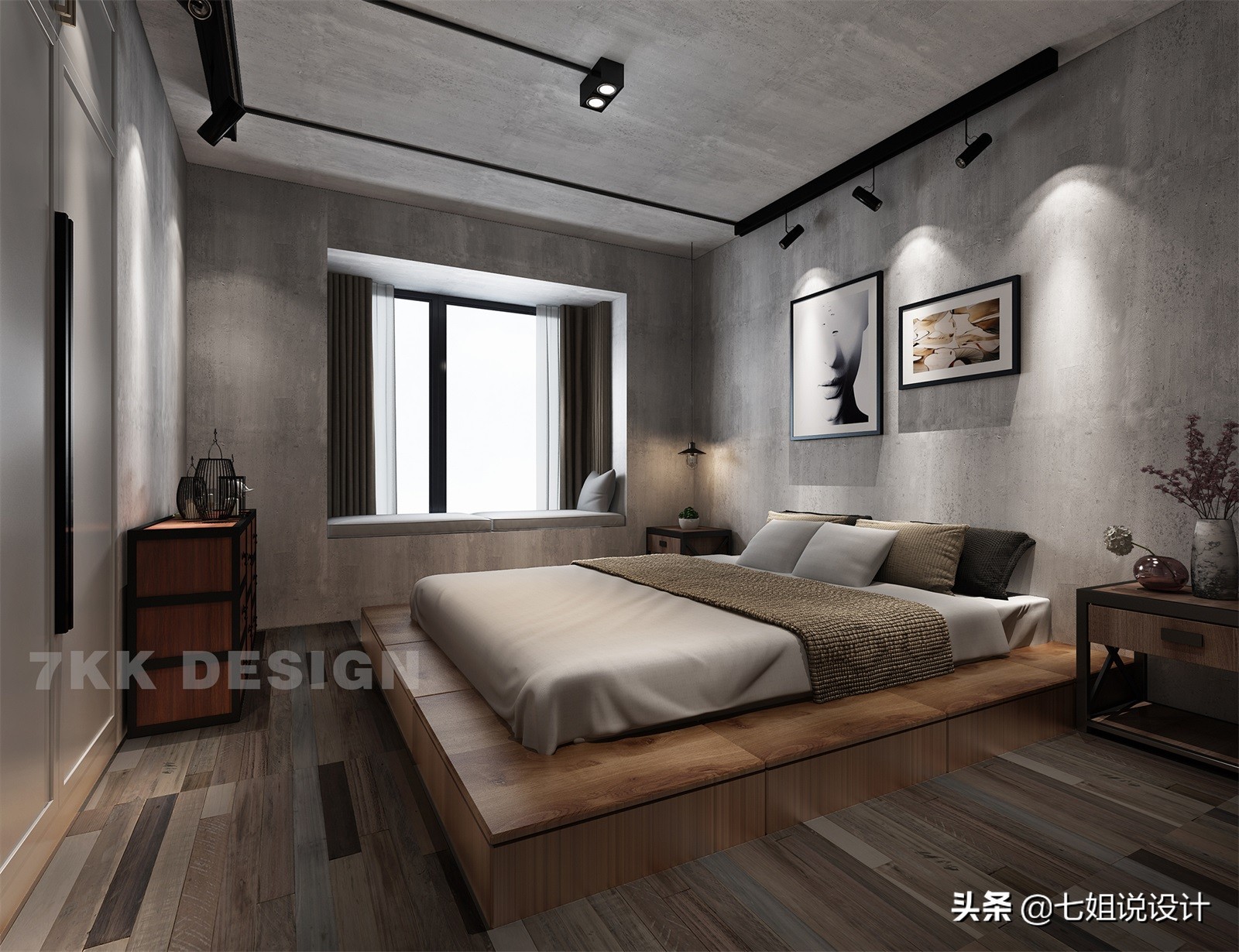 新梅共和城100m²工业风：大胆裸装，冷暖碰撞，演绎粗犷文艺之家