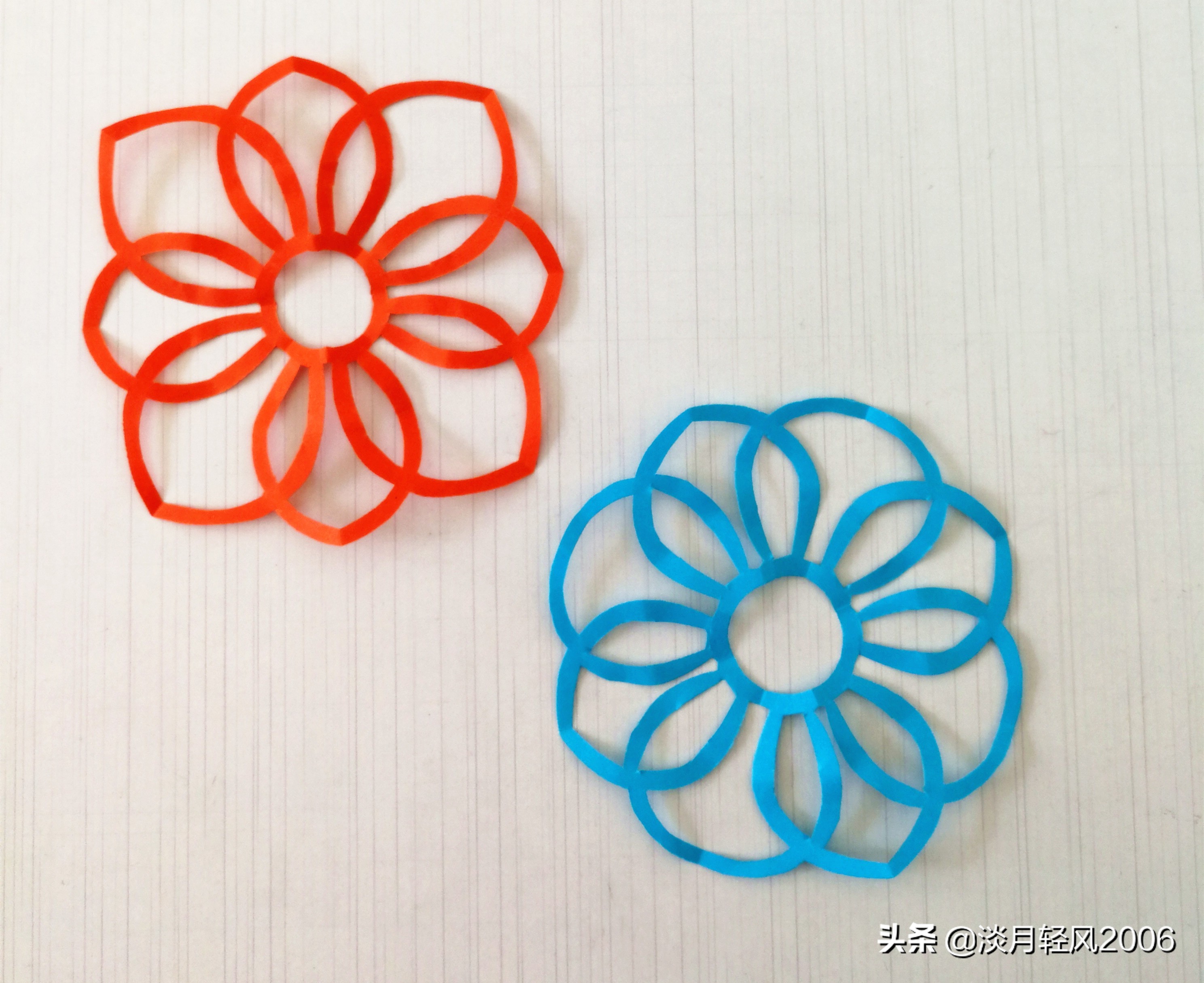 剪简单剪纸团花图案,剪纸手工花样大全图片步骤