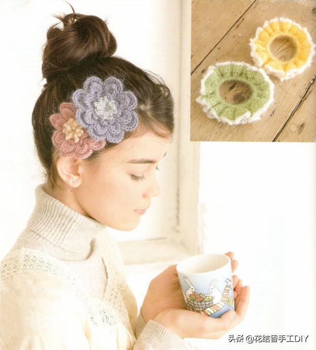 钩毛线饰品教程,毛线饰品的钩织图解