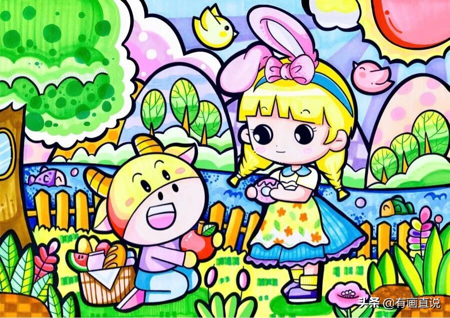 儿童创意画9-12岁,儿童创意画7-8岁创意画入门教程