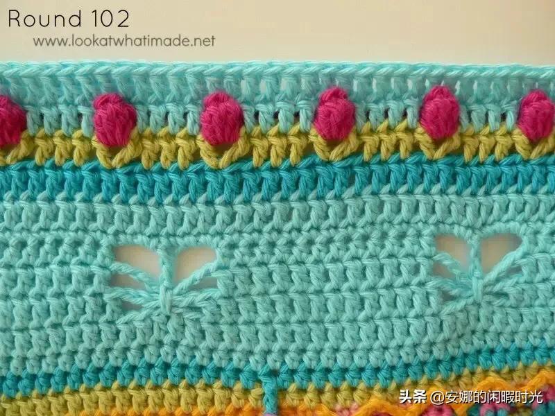 曼陀罗毯子编织教程,苏菲花园曼陀罗毯子钩法高清图解