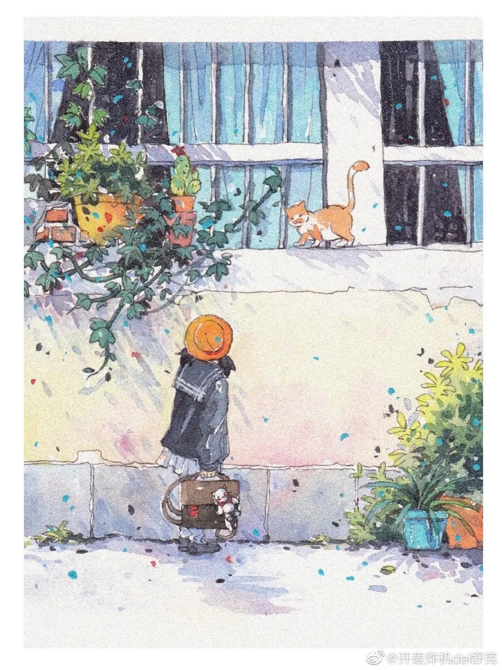 意境钢笔水彩画步骤,钢笔水彩画临摹简单入门