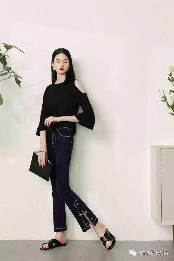 裤子裤腿开叉,裤子开衩常规版