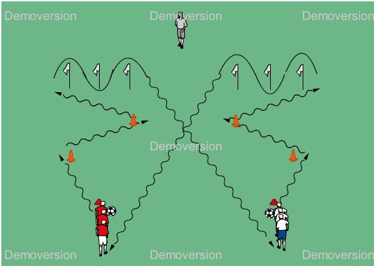 青少年足球运球战术训练方法,足球左右扣球运球过人教学视频