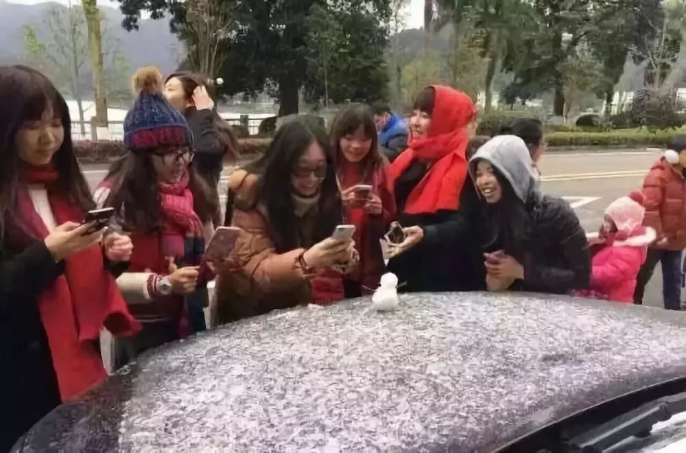 公园回应大妈路边卖雪,大妈卖雪5元一盆