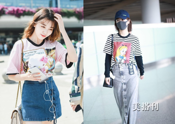 设计感百搭卡通印花t恤女,t恤少女款2022款洋气时尚