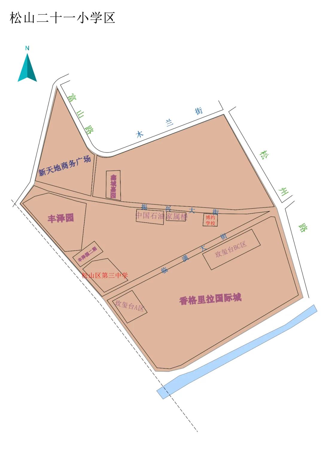 松山区2024年学区划分,松山区中学区划分图