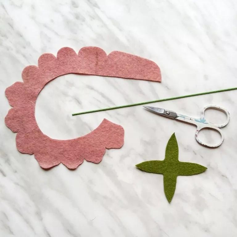 不织布仿真花束制作方法,不织布立体花制作教程清明节